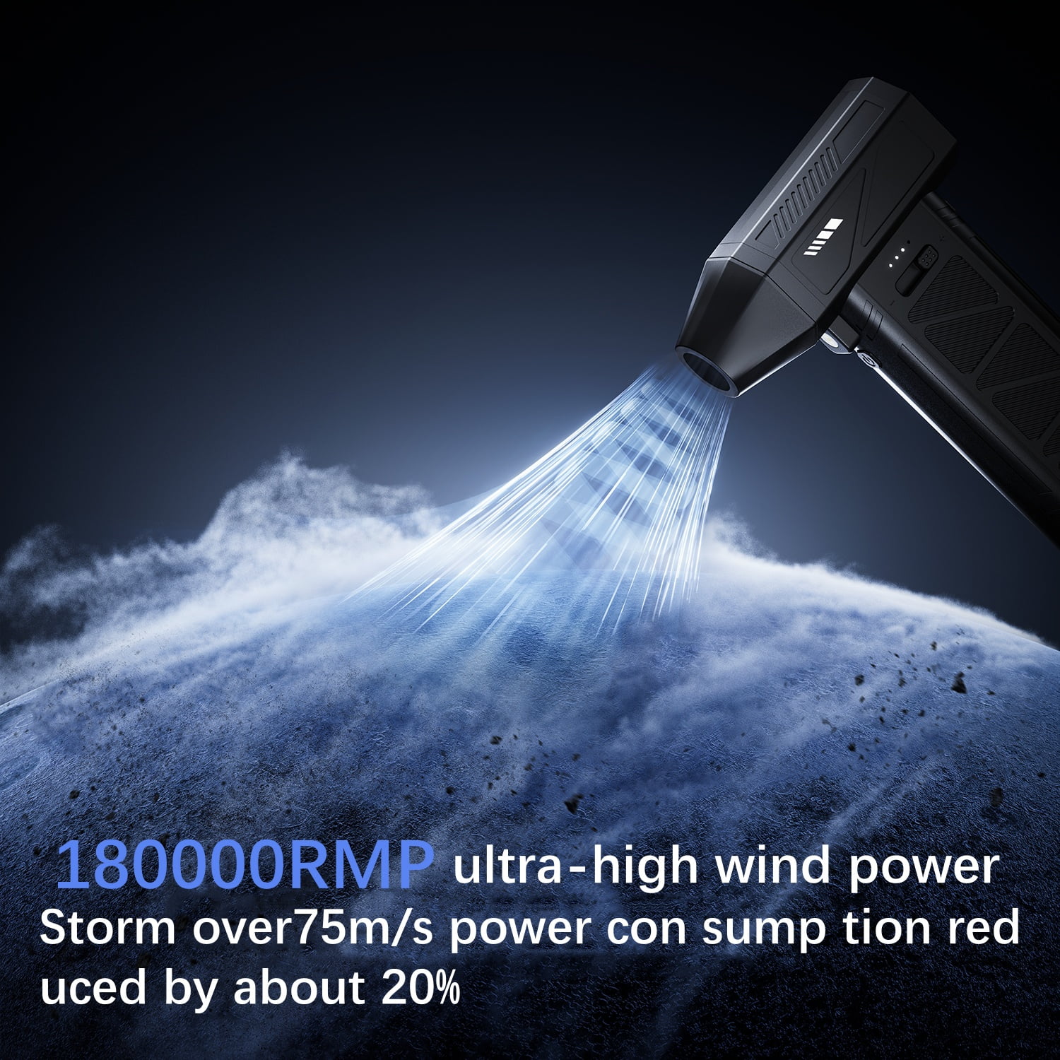 TRAKAR Car-Mounted Vacuum Cleaner, 180000RPM Electric Air Duster , Compressed Air Duster with Lllumination, Air Blower Dusters for Car，snowblower