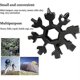 thumbnail image 3 of ZHAOCHENG 2 piezas de llave de copo de nieve de acero inoxidable, multiherramienta, llavero portátil, destornillador, abridor de botellas, herramienta para acampar al aire libre, color negro, 3 of 5