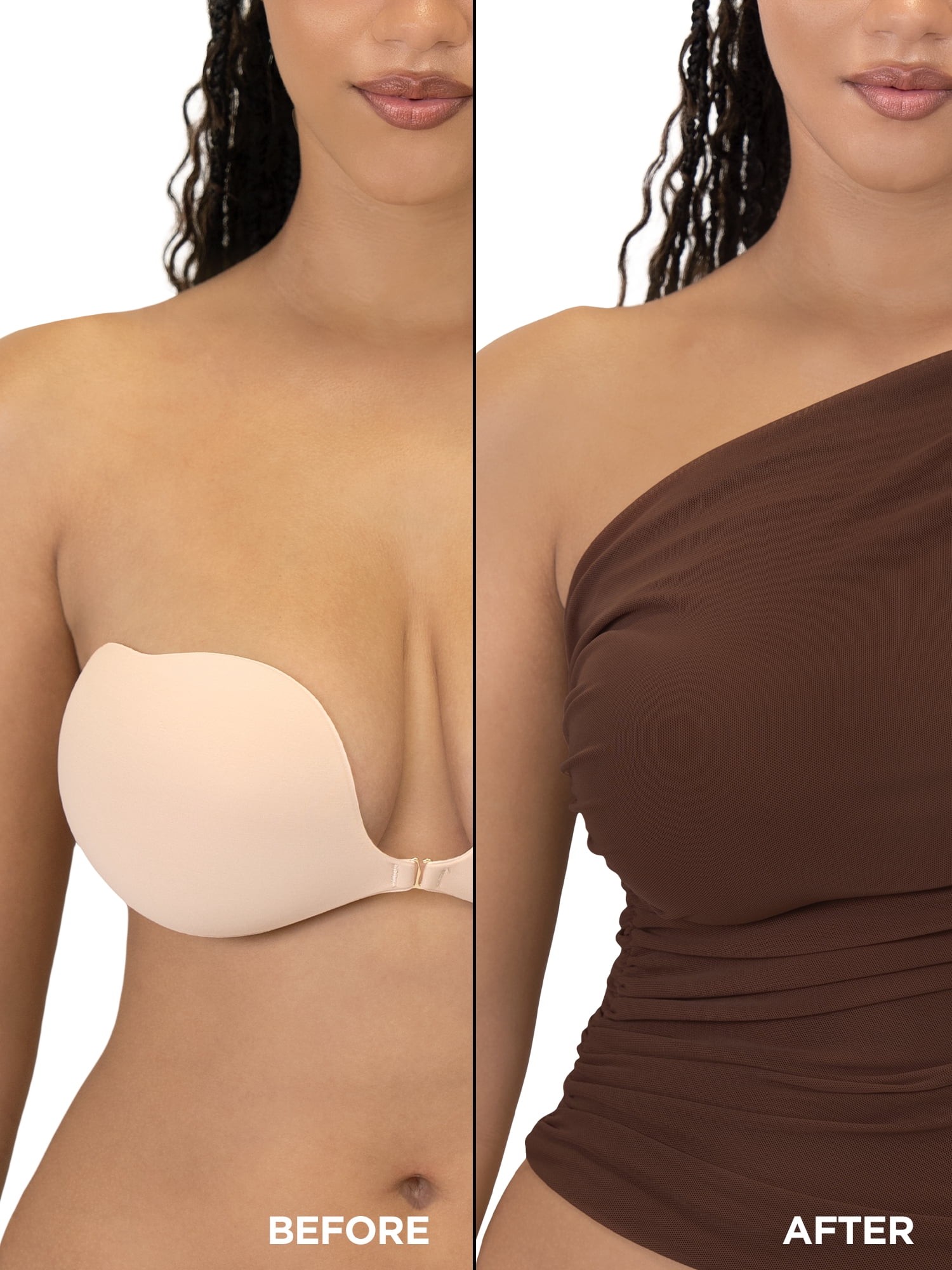 Joyspun Women's Seamless Lightly Lined Backless Bra, Sizes A-D