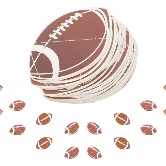 IDEANATEGRATE 2Pcs Football Banners Brown Paper for Birthday Party and Sports Events