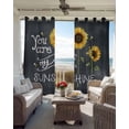 thumbnail image 6 of Sunflowers Blackout Curtains for Bedroom Living Room Darkening Curtains 54 Inch Long Classic Bee You Are My Sunshine Black Short Curtain for Small Window Treatment Insulated Grommet Drapes 42"x54"x2, 6 of 9