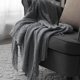 thumbnail image 4 of Manta de tiro de punto suave con borla, mantón de siesta de oficina, funda decorativa para sofá, sofá, para viajes, gris oscuro Eigraketly LF000012-04B, 4 of 7