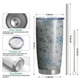 thumbnail image 6 of 20oz Tumblers Blue Christmas Snowflake Pattern Stainless Steel Vacuum Insulated Double Wall Travel Tumbler Cups Mug with Lid and Straw,Cleaning Brush for Cold & Hot Drinks, 6 of 7
