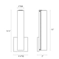thumbnail image 2 of Sonneman 2440.13-FT Tubo Slim 12" Led Bath Sconce - Nickel, 2 of 3