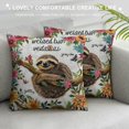 thumbnail image 3 of Nawypu  Sloth Pillow Covers, Sloth Decor Pillow Cases, Sloth Gifts for Women Girls Kids, Sloth Lovers Home Room Bedroom Decor, Advice from a Sloth Throw Pillow Covers, 3 of 5