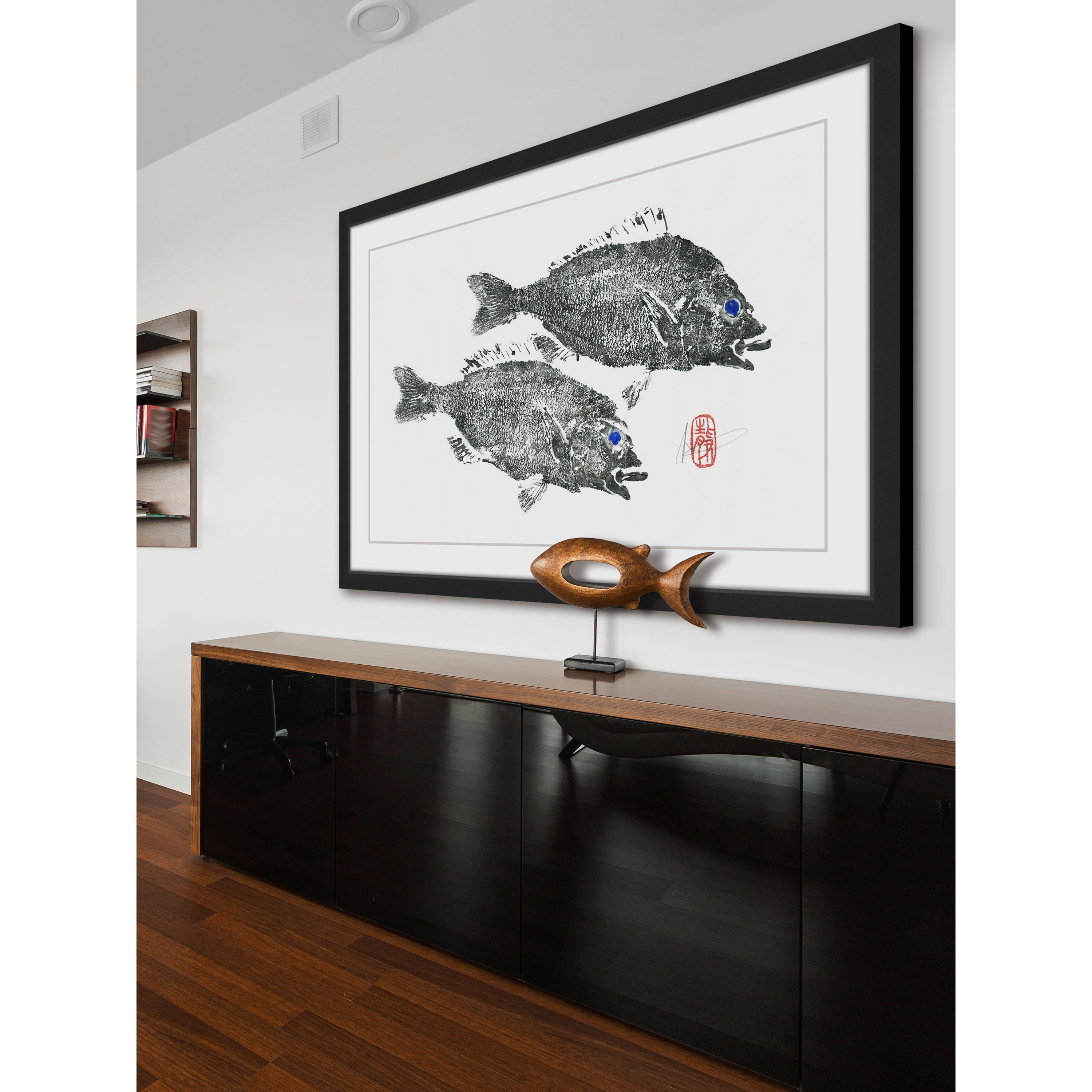"Striped Seabream" Framed Painting Print
