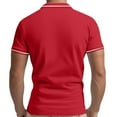 thumbnail image 6 of Men's Short Sleeve Solid Color Shirt Comfortable Polyester Material, Breathable, Stylish, Suitable for Various Casual Occasions, Asian Sizes Available, 6 of 8