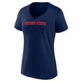 thumbnail image 2 of Women's Navy Fresno State Bulldogs Basic Arch V-Neck T-Shirt, 2 of 3