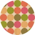 thumbnail image 1 of Ahgly Company Machine Washable Indoor Round Transitional Grapefruit Red Area Rugs, 6' Round, 1 of 7