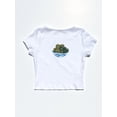 thumbnail image 6 of Women Y2k Baby Tees Bow Fruit Graphic Print Short Sleeve Crop Tops Vintage Aesthetic Teen Girls T Shirts Summer Clothes, 6 of 6