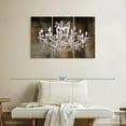 thumbnail image 2 of Elephant Stock Old Crystal Chandelier Wall Art - Horizontal Multi Panel Canvas - Living Room Wall Decor - Decor Elements Multi Panel - Brown And Gray Decor - 38" x 24", 2 of 4