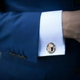 thumbnail image 3 of Totoro Elegant Cufflink Set for Formal Attire, Made of Stainless Steel, Ideal for Weddings and Business Meetings, Includes Cufflinks and Shirt Clip, 3 of 6