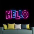 thumbnail image 4 of Handmadetneonsign Hello Neon Sign, Hello Wall Art Decor, Hello Quote Light Sign, Party Bar Pub Wall Decor, 4 of 5