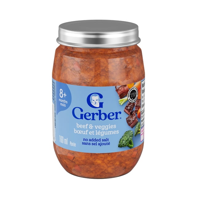 GERBER Mealtime Purée Beef And Veggies Jar