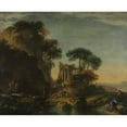 thumbnail image 3 of Salvator Rosa 24x20 Black Modern Framed Museum Art Print Titled - Ruins in a Rocky Landscape (C. 1640), 3 of 5
