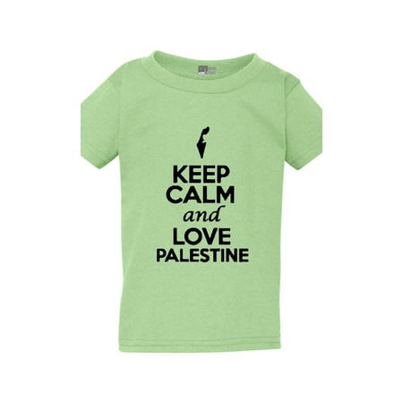 

Keep Calm And Love Palestine Country People Patriotic Toddler Kids T-Shirt Tee