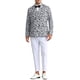 thumbnail image 2 of Blazer de leopardo INSPIRE CHIC para hombres, chaqueta deportiva de doble botonadura con solapa de pico, traje de animal, 2XL gris, 2 of 6