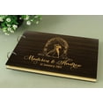 thumbnail image 4 of Darling Souvenir Handmade Wood Engraved Couple Photo Album, Personalised Wedding Rustic Guestbook, 4 of 5