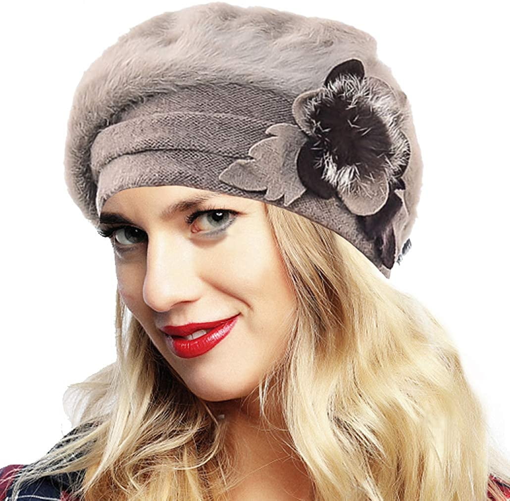 Womens Beret 100 Wool French Beret Chic Beanie Winter Hat Walmart Canada