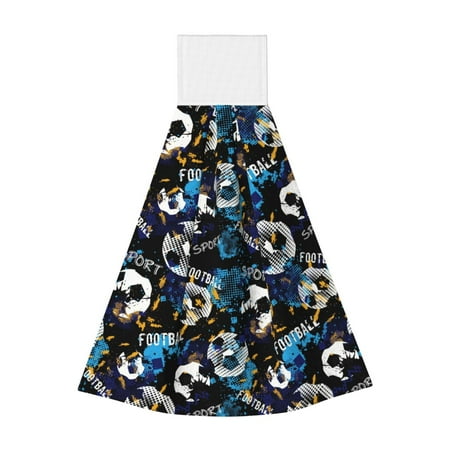 

Disketp Football Hanging Kitchen Towel Tie Towels Tea Bar Dish Cloths Dry Towel for Laundry Room Decor (18*14in)