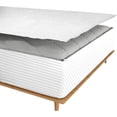 thumbnail image 5 of DNG Creations 5 Piece Zipper Sheet Set - Include (1 Elastic Fitted Sheet, 1 Base Sheet has Zipper, 1 Flat Sheet And 2 Pillowcase) 15 Inch Deep Pocket ( Stripe White - California King ), 5 of 7