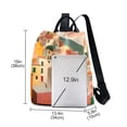 thumbnail image 3 of FORMRS Women's Travel Backpack Purse Anti-Theft Hidden Pockets Casual Shoulder Bag, Pink Cityscape Painting, 3 of 7