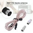 thumbnail image 1 of Antena FM dipolo para radio de interior y hogar, receptor FM con conector hembra para TV, 1 of 11