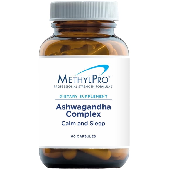 MethylPro Ashwagandha Complex - Adaptogenic Formula with Shoden Ashwagandha, L-Theanine & Magnesium - Supports Stress Balance, a Healthy Mindset & Restfulness - 60 Servings - 60 Capsules