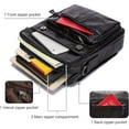 thumbnail image 4 of Bolso Mensajero de Cuero para Hombre, Bolso Cruzado con Correas Ajustables para Trabajo y Negocios, 4 of 10