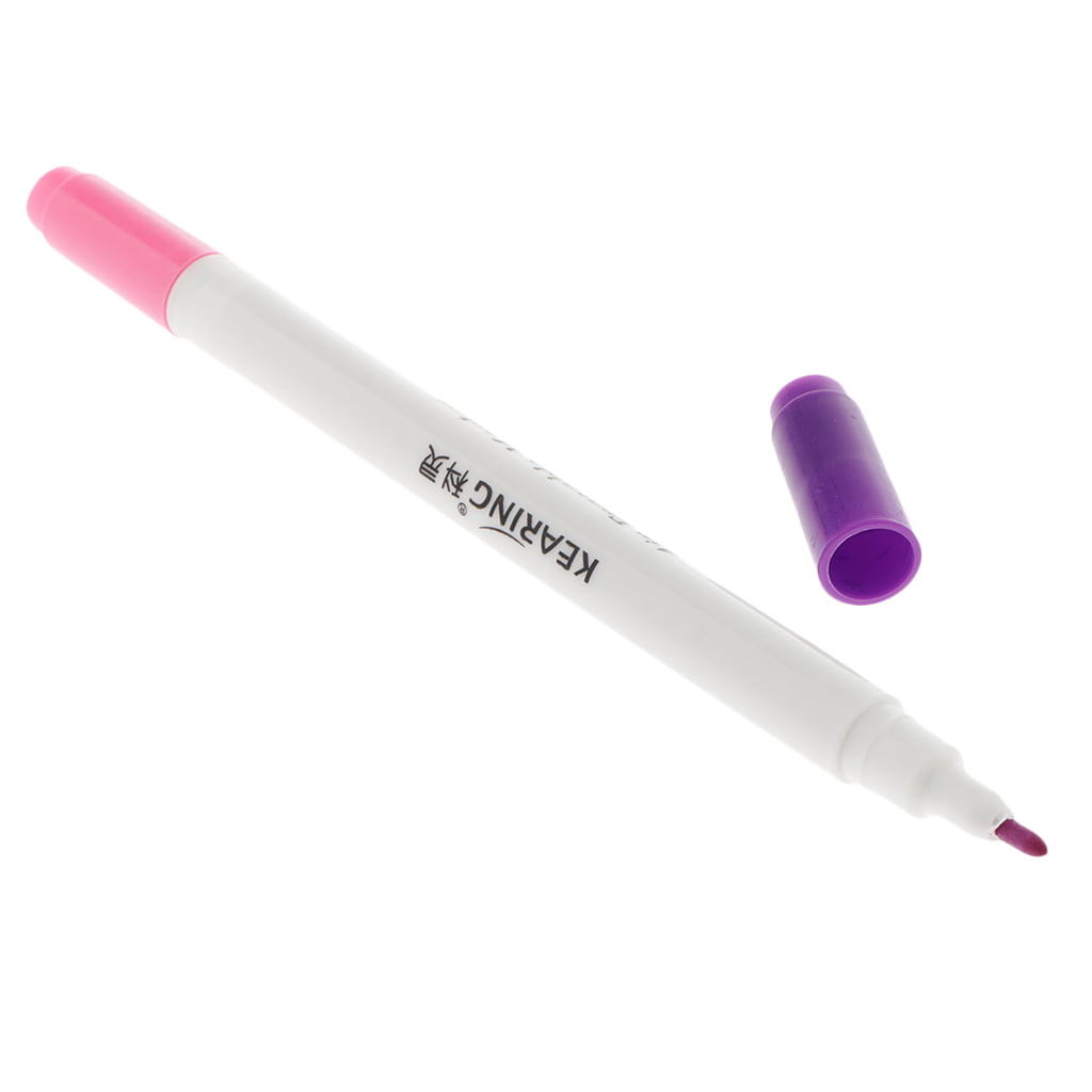 Sewing Vanishing Air/ Water Erasable Purple Fabric Marker Pen With Eraser