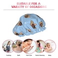 thumbnail image 7 of KLL Brown French Bulldog Pattern Shower Cap & Bath Cap for Women,Reversible Oversized Waterproof Shower Caps for all Hair Lengths,Elastic Reusable Bathing Hair Cap, 7 of 7
