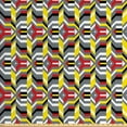 thumbnail image 1 of Abstract Sofa Upholstery Fabric by the Yard, Colorful Modern Stripes Chevrons Random Shapes, Decorative Fabric for DIY and Home Accents, Multicolor by Ambesonne, 1 of 4