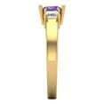 thumbnail image 3 of Clara Pucci 14K Yellow Gold Solid Gold Alexandrite Three-Stone Anniversary Ring for Women - 1.11 cttw Princess Cut, 3 of 8