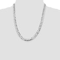 thumbnail image 5 of Auriga Fine Jewelry 925 Sterling Silver Rhodium-plated 8.5 mm Flat Curb Chain Necklace for Mens 22", 5 of 7