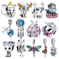 thumbnail image 2 of Dijes de animales para pulseras Pandora Cuentas chapadas en plata 925, 2 of 4
