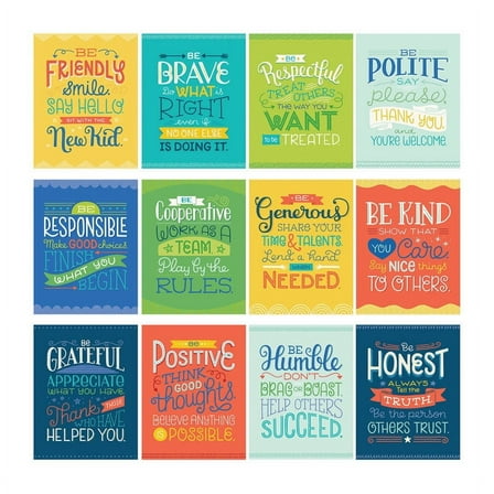 Carson Dellosa Mini Posters: Positive Character Traits Poster Set (12 mini posters)