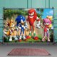 thumbnail image 3 of Fondo fotográfico de Sonic The Hedgehog, Rosy The Rascal, suministros para fiestas de cumpleaños, baby shower, pancartas y decoración, 3 of 5