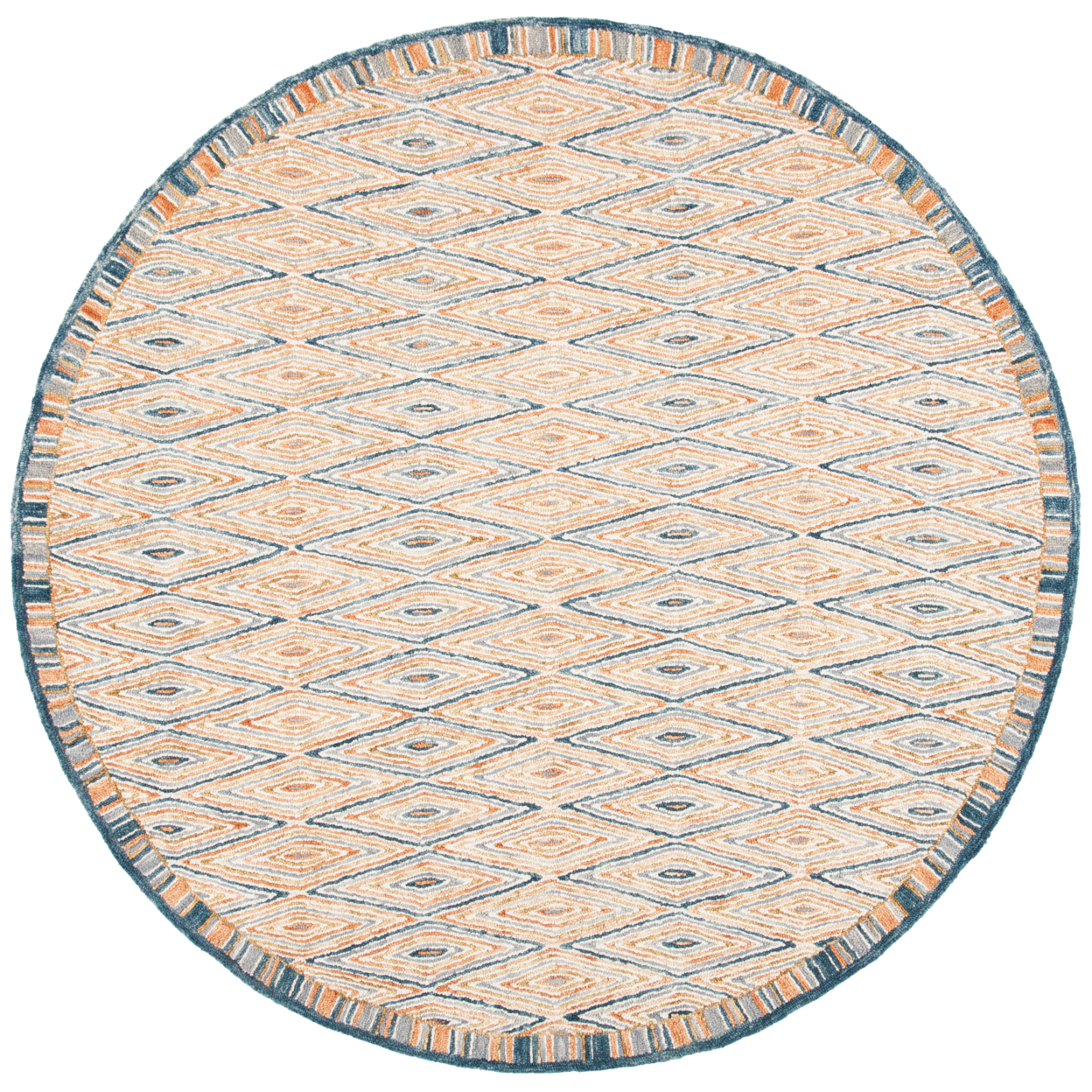 SAFAVIEH Aspen Millicent Geometric Wool Area Rug, Gold/Rust, 9' x 12'