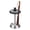 Black/Chrome, variant on Steel Divided Toothbrush Holder Stand, – Four Divided Compartments, 3.25” x 3.25” x 5.75”, Brushed Nickel & Polished Chrome
