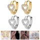 thumbnail image 3 of 2 Pairs Small Hoop Earring Heart Earrings Women Ear Jewelry Tiny Ear Hoops for Cartilage, 3 of 3