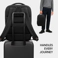 thumbnail image 5 of Sharper Image Signature Laptop Backpack, 35L Water Resistant Computer Bag for Work Business Travel, College School Back Pack Fits 16” Laptops, Black, 5 of 12