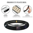 thumbnail image 5 of Bingfone Astronaut Standing In The Moon Steering Wheel Cover - Universal 15 Inches Car Steering Wheel Covers Grip Auto Internal Accessories, 5 of 6