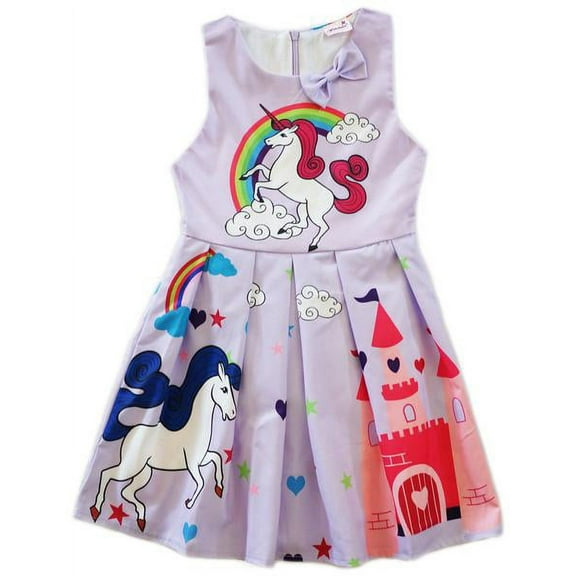 Wenchoice Lavender A-Line Cotton Dress Girl'S Xl(7Y-8Y)