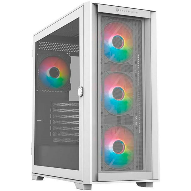 Gabinete Gamer Balam Rush CARBONO 9000 EATX USB-C 4 FAN ARGB Blanco