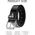 thumbnail image 4 of Studded Belt, Metal Punk Rock Rivet Belt with Bright Pyramid Studded for Women Men, 4 of 7