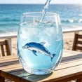 thumbnail image 2 of Handmade 2D Blue Ringed Octopus Glass Cup, Ocean Animal Artisan Drinking Glass for Cocktail Wine, Novelty Sea Creature Glassware, Holiday Gift for Ocean Lovers, 1 Pack-F, 2 of 6