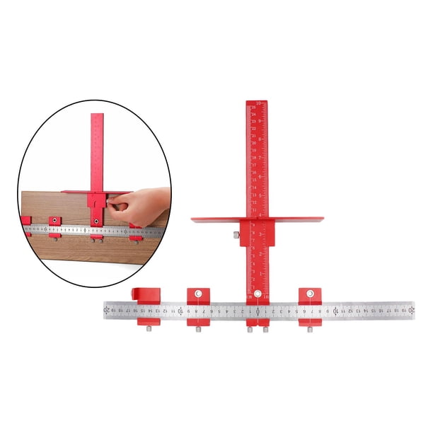 Herramienta de plantilla de de pequeña sala localizador de punzón, herramienta de perforación de para arrojar de cajón para muebles de cajón rojo shamjiam Localizador de perforaciones