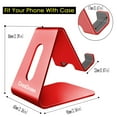 thumbnail image 5 of CreaDream Phone Stand for Desk, Cell Phone Stand Holder, Aluminum Desktop Stand Compatible with Switch, All Smart Phones, iPhone 16 15 14 13 12 Pro Max Mini-Red, 5 of 7