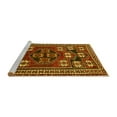 thumbnail image 2 of Ahgly Company Machine Washable Indoor Square Persian Yellow Traditional Area Rugs, 3' Square, 2 of 4