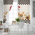 thumbnail image 5 of Sunflowers Rooster Blackout Curtains for Bedroom, Farmhouse Vintage Beige Burlap Plaid Thermal Insulated Kitchen Drapes with Grommets, Light Blocking Window Treatment, 2 Panels 52" x 72", 5 of 7